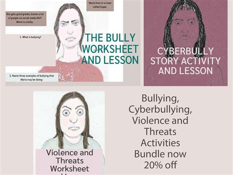 Bullying Cyberbullying Violence And Threats Activities Bundle Us