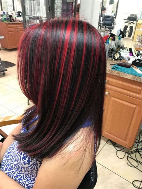 Black Hair With Red Highlights Stylevore