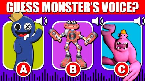 Guess The MONSTER S VOICE GARTEN OF BANBAN ROBLOX DOORS RAINBOW FRIEND