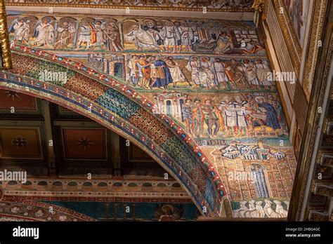 Rome, Italy, Basilica of Saint Mary Major (Basilica di Santa Maria Maggiore) interior, triumphal ...