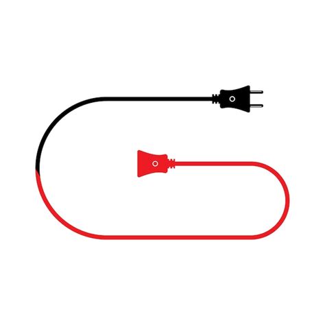 Ilustración de icono de vector simple de cable de extensión en diseño