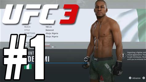 UFC 3 Career Mode Walkthrough Part 1 A NEW FACE YouTube