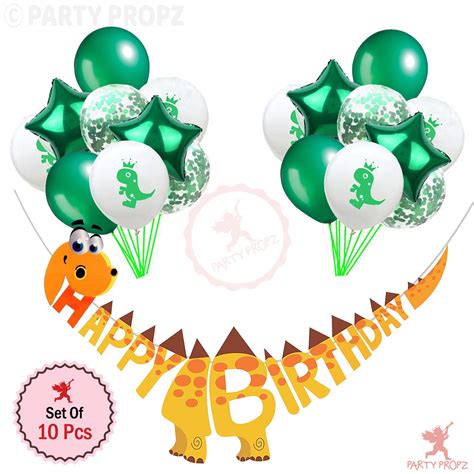 Buy Party Propz Set Of 10 Pcs Dinosaur Theme Combo For Dinosaur Theme