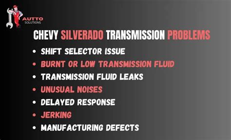 Chevy Silverado Transmission Problems With Solutions Autto Solutions