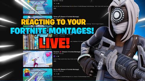 Live Reacting To Fortnite Montages YouTube