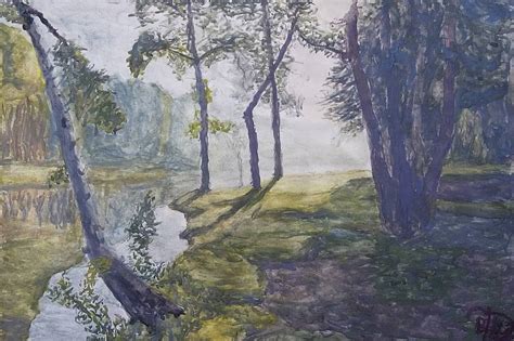 Картина «"ТЁПЛОЕ УТРО".» Ватман, Акварель 2023 г.