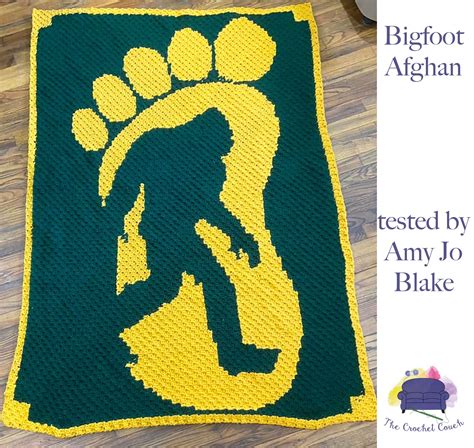 Bigfoot Twin Afghan C2C Crochet Pattern, Written Row by Row, Color ...