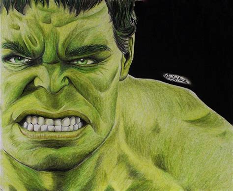 Hulk Face Sketches