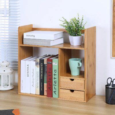 Latitude Run Bamboo Desktop Bookshelf Multifunction Organizer Storage