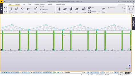 Creating A Multi Span Truss In Tekla Structures Youtube