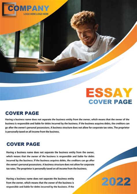 9 Free Printable Essay Cover Page Template In MS Word PDF Format 1