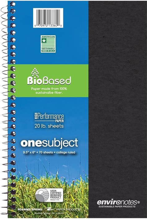 Roaring Spring Environotes Recycled Notebook 70 Sheets 9