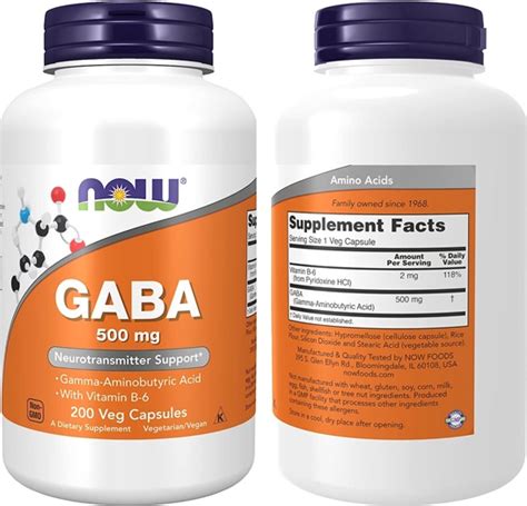 NOW Supplements, GABA 500mg + B-6 Capsules Review - CHILL GUMMY MOUNTAIN