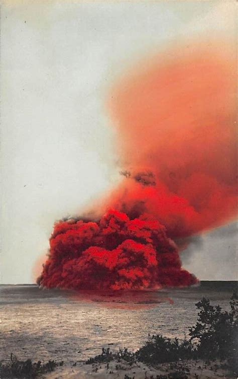 HAWAII ~ 1924 VOLCANO ERUPTION, TINTED REAL PHOTO PC | #4545306949