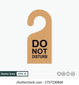 Vektor Stok Hotel Icon Pack Do Not Disturb Tanpa Royalti