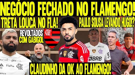 TRETA LOUCA NO FLAMENGO CLAUDINHO DÁ OK AO FLAMENGO MENGÃO FECHA