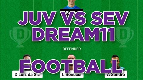 Juv Vs Sev Football Dream Team Juventus Vs Sevilla Dream