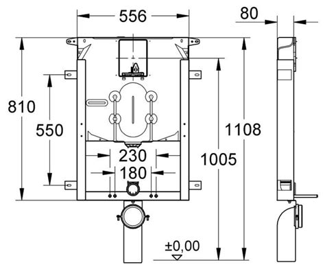 Grohe Rapid Sl Uniset Dual Flush Concealed Cistern And Frame