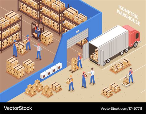 Logistics And Warehouse Royalty Free Vector Image