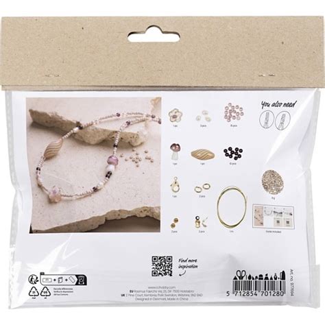 Mini Diy Kit Smycken Chunky Halsband Rosa Lomax Se