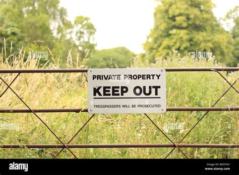 Private Property Keep Out Sign Trespassers Will Be Prosecuted Sign On