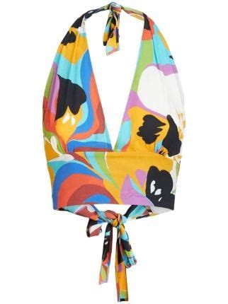 ETRO Graphic Print Bikini Top Farfetch