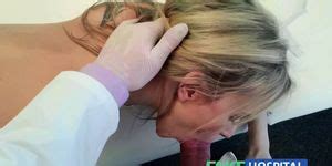 FAKE HOSPITAL Doctor Sinks His Cock Into Blondes Tight Juicy Pussy As Sexual Deal Is Struck