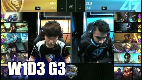 Apex Gaming Vs CLG Game 3 S6 NA LCS Summer 2016 Week 1 Day 3 APX Vs