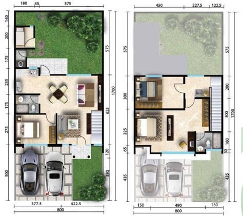 Denah Rumah Minimalis Ukuran X Meter Kamar Tidur Lantai