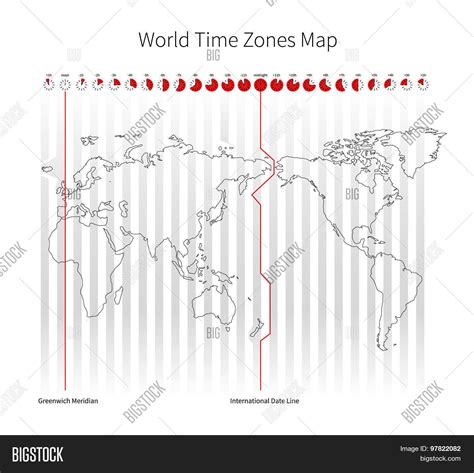 World Time Zones Map Vector & Photo (Free Trial) | Bigstock