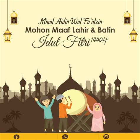 Gambar Selamat Idul Fitri Mohon Maaf Lahir Dan Batin Gambar Ucapan