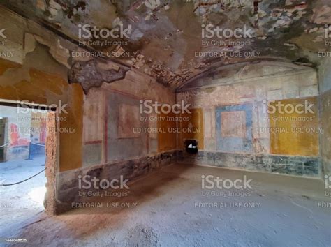 Pompeii Interior Of The House Of Lovers Stock Photo - Download Image ...