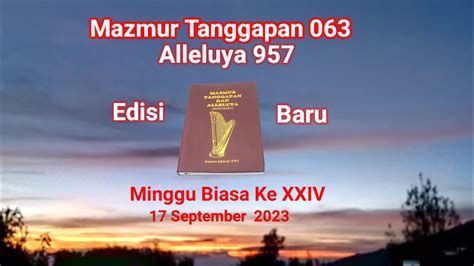 Mazmur Tanggapan Minggu Biasa Ke 24 Tanggal 17 September 2023 YouTube