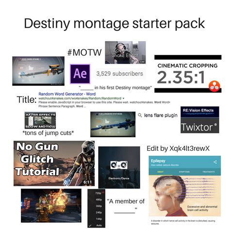 Destiny montage starter pack : r/DestinyMemes