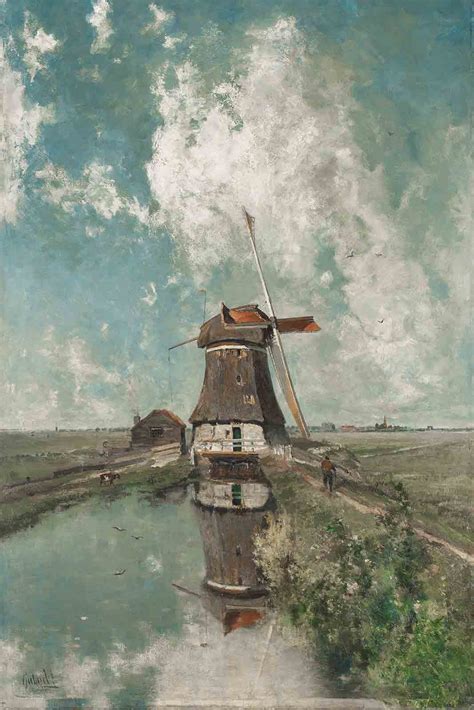 Een Molen Aan De Poldervaart Paul Joseph Costantin Gabri L Wallcatcher