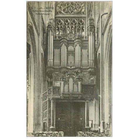 Carte Postale Ancienne Rouen Eglise Saint Maclou Buffet D Orgue