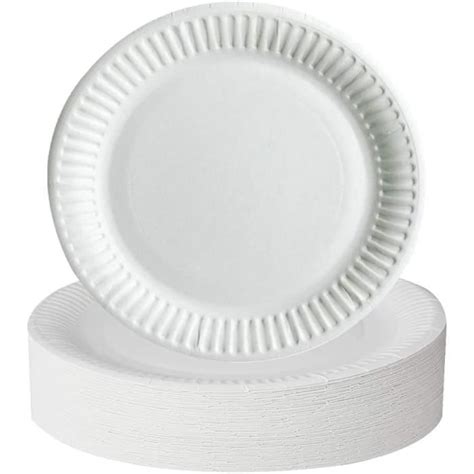 Lot De 100 Assiettes En Carton Jetables En Bagasse Pour Fête