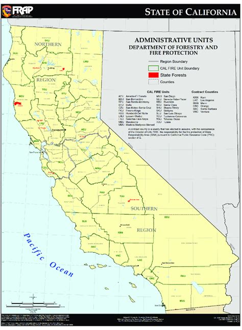 Cal Fire Regions Source: Cal Fire, 2016,... | Download Scientific Diagram