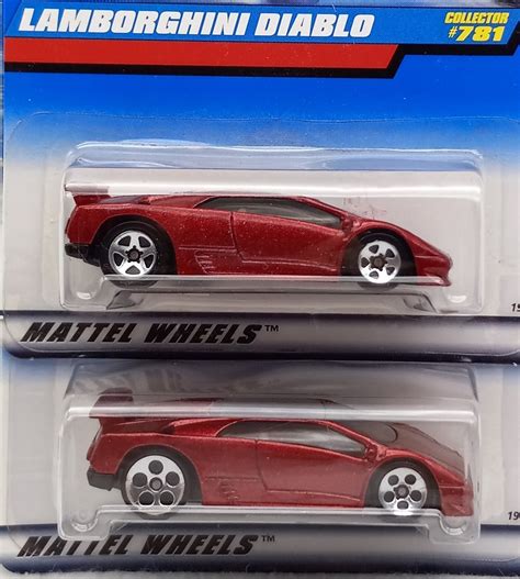 Hot Wheels Vintage Lamborghini Diablo Super Car Metallic Red
