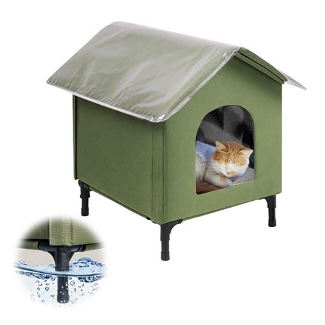 Becuddler Cat House for Outdoor Cats Weatherproof, Indestructible Feral