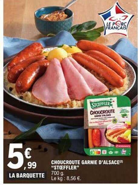 Promo Choucroute Garnie D Alsace Stoeffler Chez E Leclerc Icatalogue Fr