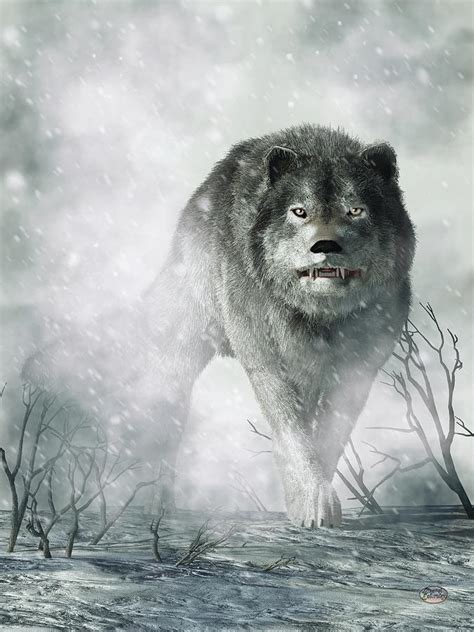 The Wolf Of Winter Digital Art By Daniel Eskridge Fine Art America