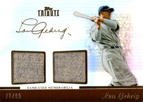 Lou Gehrig Game Worn Jersey Card