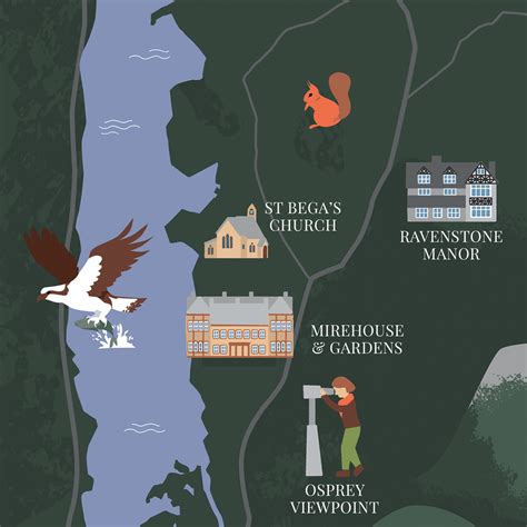 Bassenthwaite Map - One Owl Studio