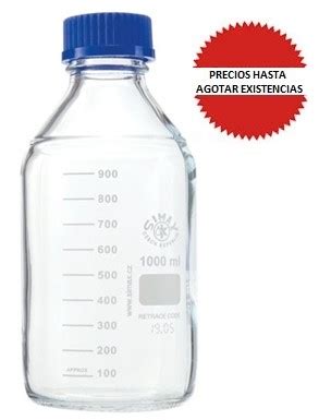 Frasco De Vidrio Graduado 1000ml SIMAX Pro Lab Mx