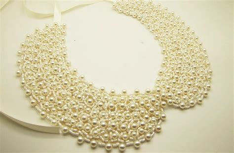 Cream Pearls Beaded Wedding Necklace