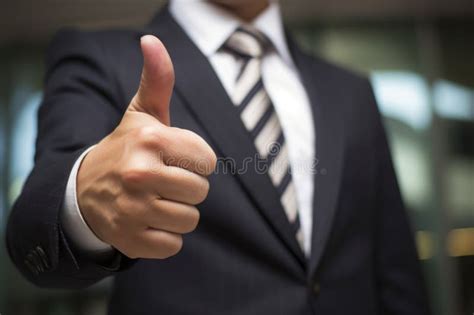 A Man In A Suit Giving A Thumbs Up Generative Ai Stock Illustration