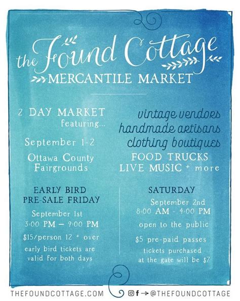 The Found Cottage Mercantile Market The Found Cottage Cottage Liz