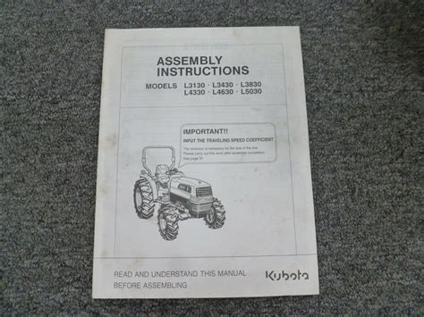 Kubota L3130 L3430 L3830 L4330 L4630 L5030 Tractor Assembly