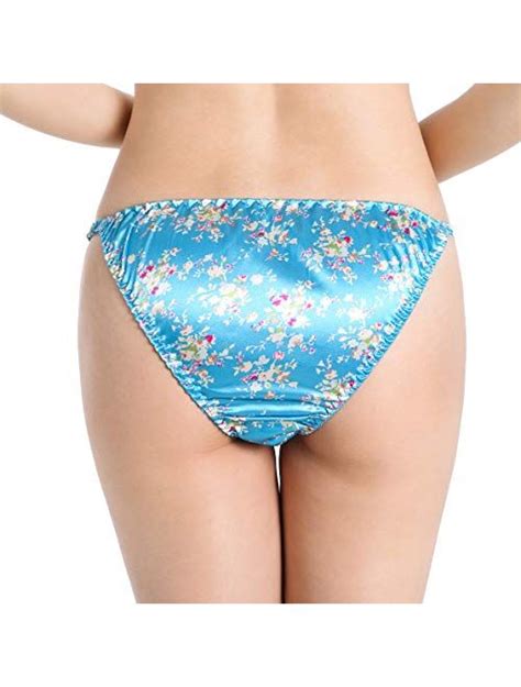 Buy Satini Women S Satin Floral Bikini Briefs Panties Online Topofstyle